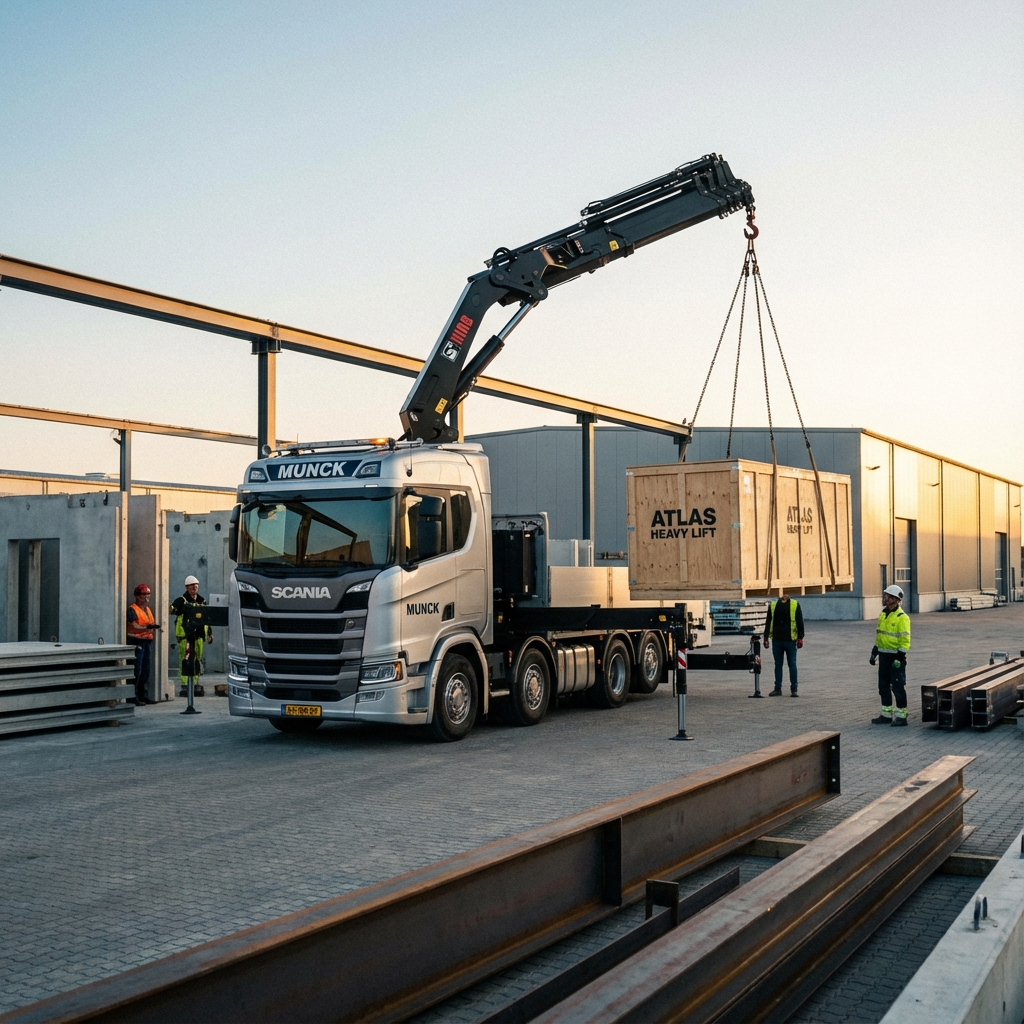 Caminhão Munck em conformidade com as normas